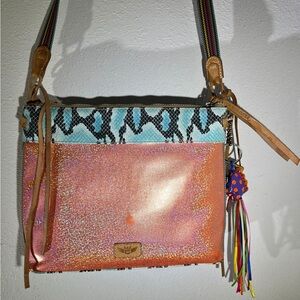 Consuela Snake Print crossbody purse